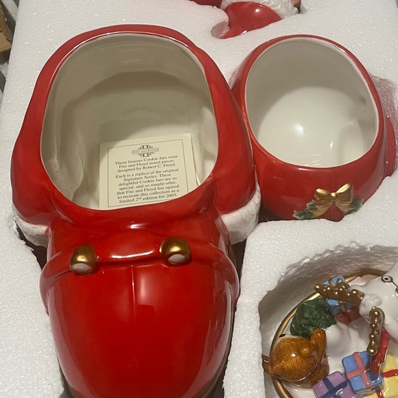 Fitz and Floyd Santa on a Motorcycle Cookie Jar limited edition rare Christmas - Picture 13 of 13